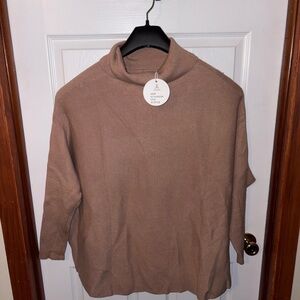 Cozy Tan Turtleneck Sweater